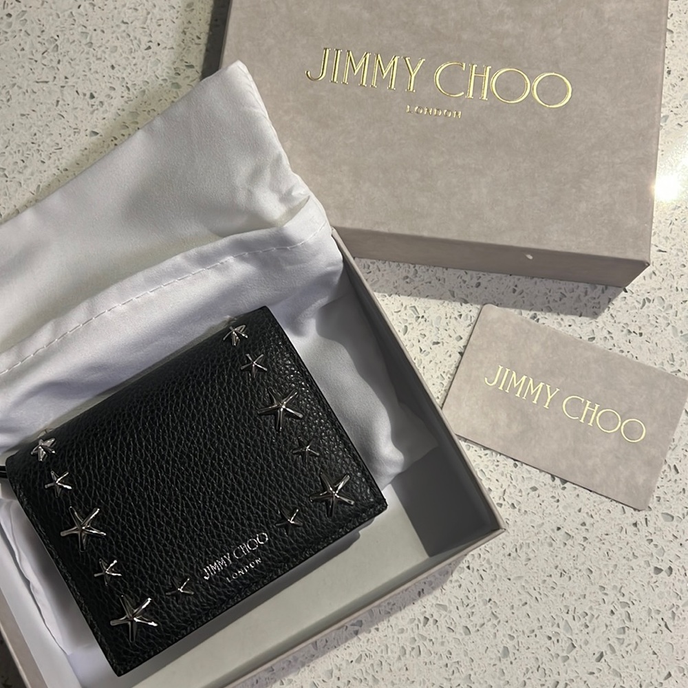 NWT Jimmy Choo Black Leather Wallet